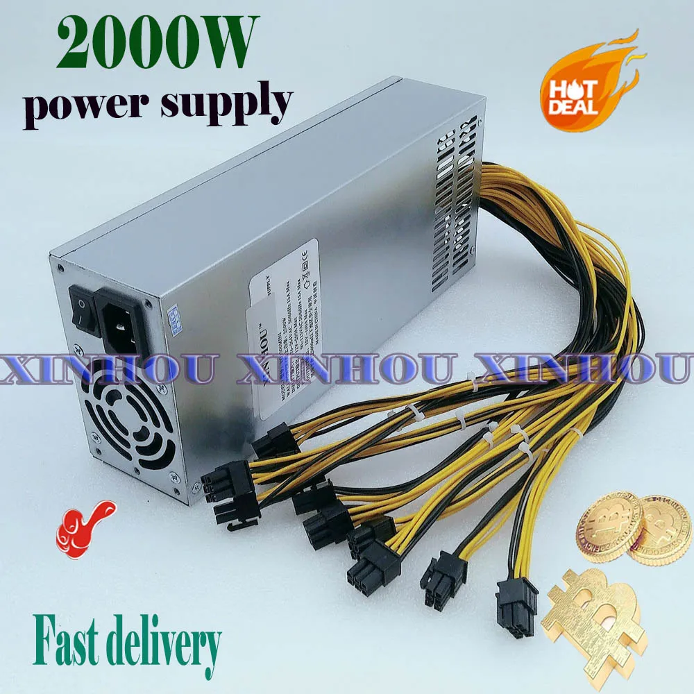 

ZEC BTC LTC BCH Miner PSU 2000W Power Supply For Antminer S9K S9 Z15 Z11 K5 Z9 Z9mini L3+ T9+ B7 Ebit E9i E10.2 E10.1 E9.3