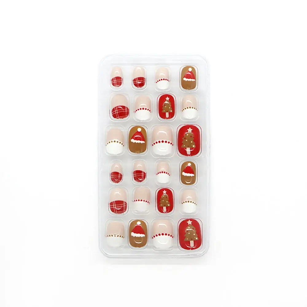 

Nail Tips Detachable Full Cover False Nails Christmas Gifts DIY Nail Art Decoration Christmas False Nails Kids Fake Nails