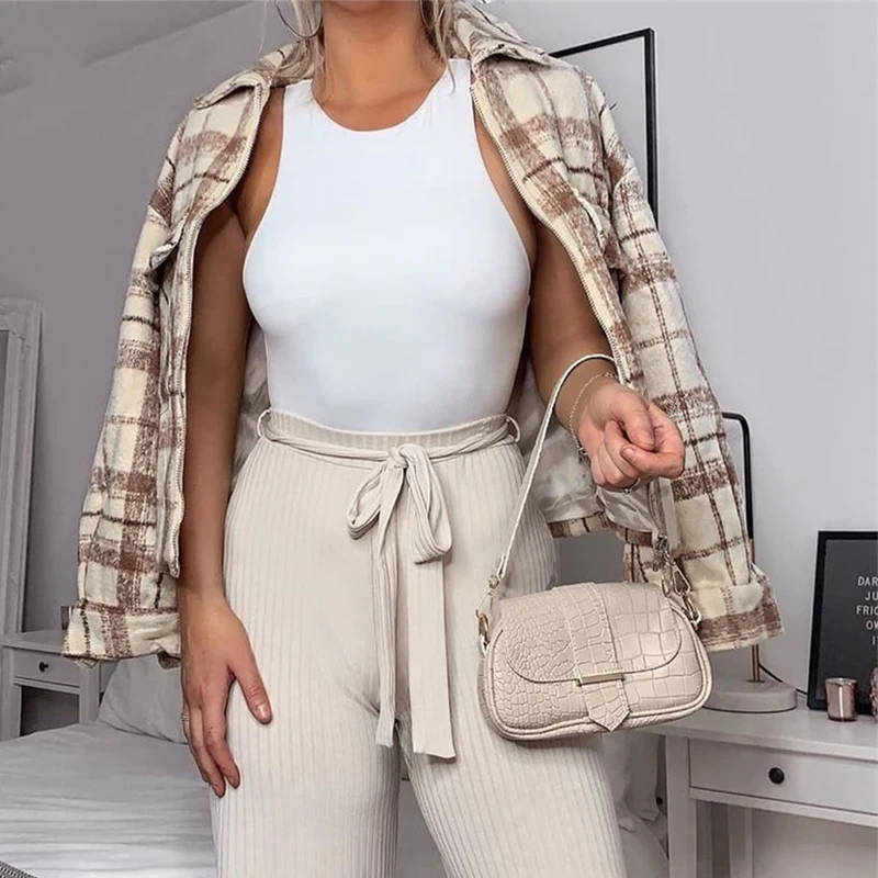 Body kobiety Neck Fitness Off ramię Body podkoszulki skóra lato bez rękawów Bodycon seksowne ubrania Body rękaw Catsuit Y2k
