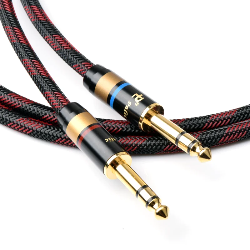 ATAUDIO 1 para HIFI podwójny 6.35mm do Dual XLR męski kabel Audio 4N OFC 6.5 TRS do 2 XLR przewód Audio