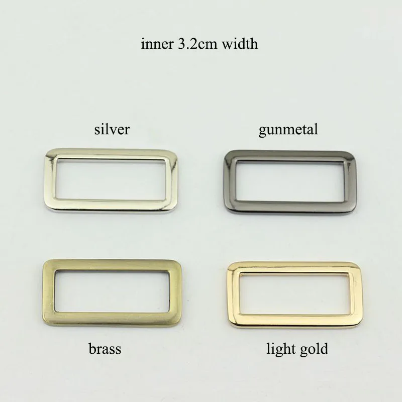 

20pcs 32mm Metal Luggage Accessories O D Ring Bag Connect Rectangle Buckle DIY Backpack Leather Craft Strap Hang Decor Material