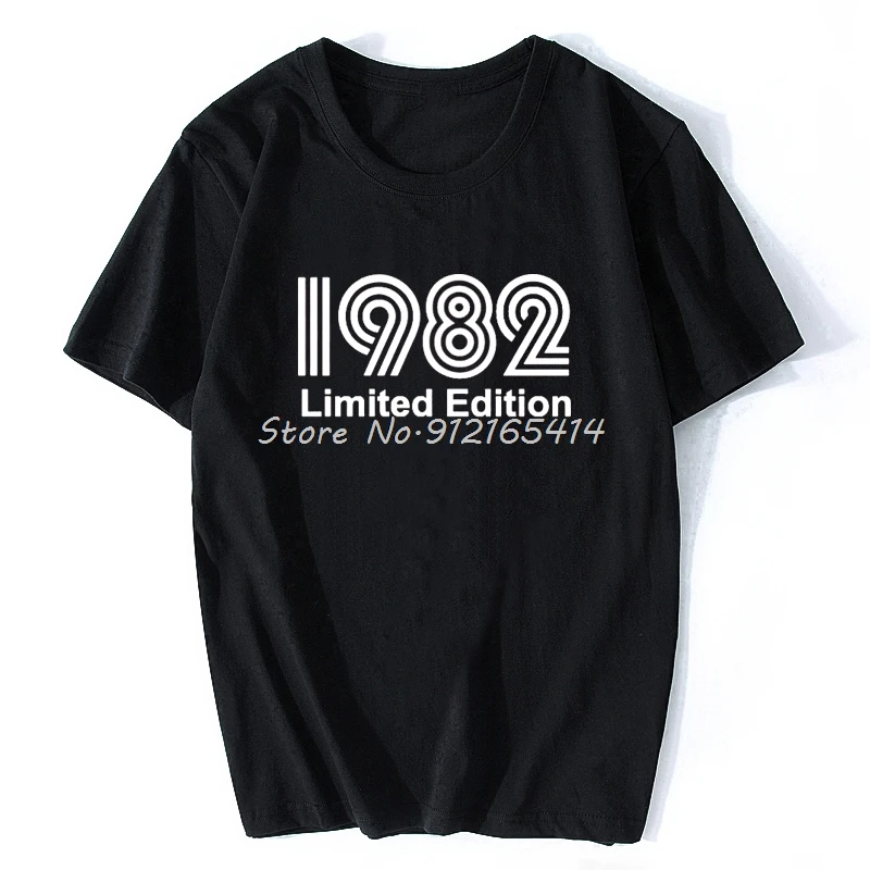 1982 Limited Edition Present T Shirt Funny 39th Birthday Gift For Husband Man Short Sleeve Round Neck Cotton Casual T-Shirt