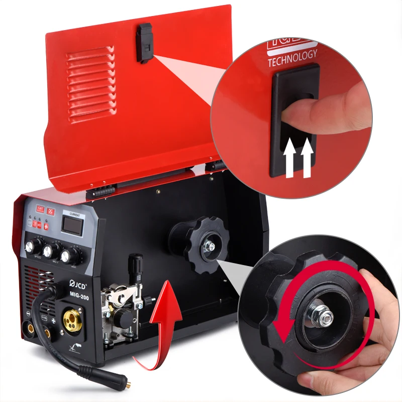 JCD DC Inverter MIG saldatore 220V IGBT MMA saldatrice 160/200 Amp saldatrice ad arco per principianti domestici leggero efficiente