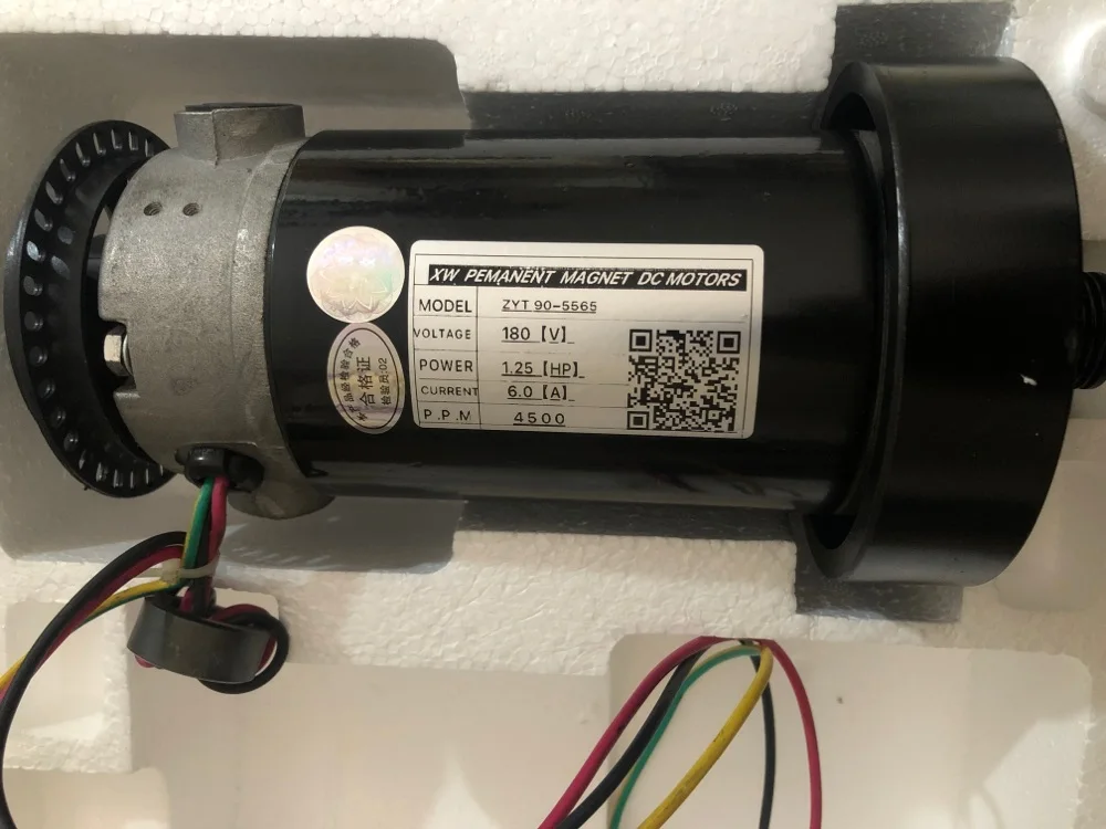 

Treadmill dc motor pemanent magnet ZYT90-5565 180V 1.25HP 6.0A 4500RPM