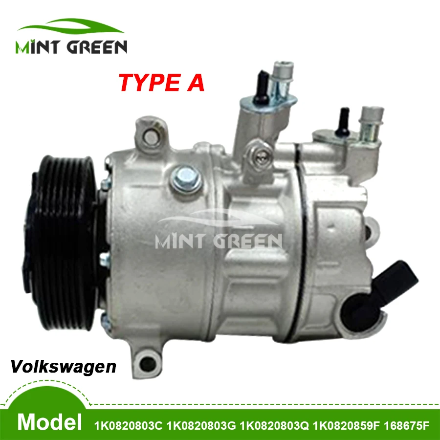 AC Compressor for Volkswagen Golf Caddy Eos Jettas Passat Polo Tiguan Touran 1K0820803C 1K0820803G 1K0820803Q 1K0820859F 168675F