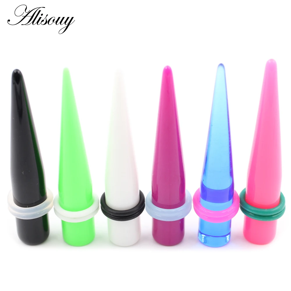 Alisouy 100pcs Rubber Silicone Seal Circle O-Rings Switch Dampeners Industrial Crafts DIY Jewelry For Ear Taper Expander Tunnels