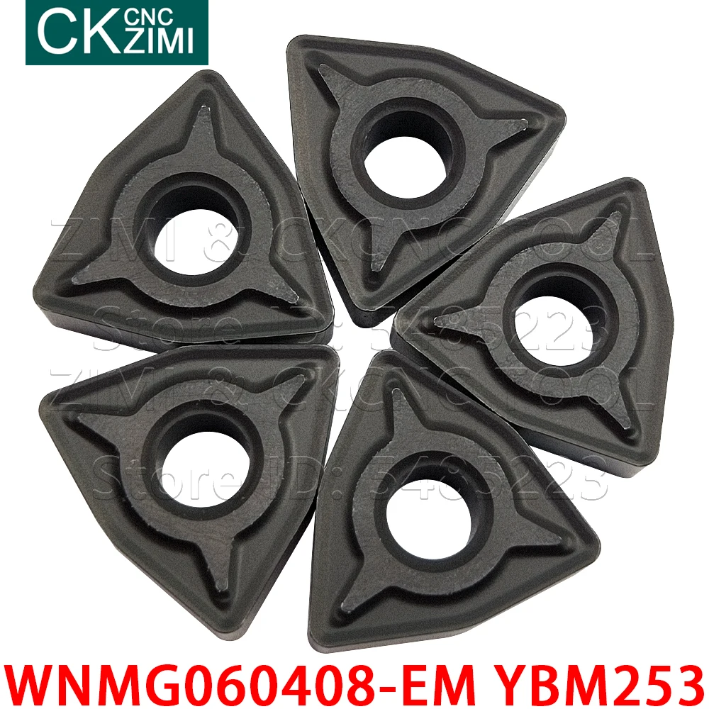 

WNMG060408-EM YBM253 WNMG 060408 EM YBM253 карбидные вставки внешние инструменты для обработки древесины CNC металлический токарный инструмент для нержавеющей стали