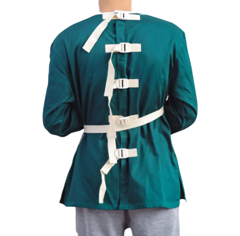 Excellent Green Cotton Upper Limb Protective Nursing Safety Restraint Clothes For Manic Patients Health Care