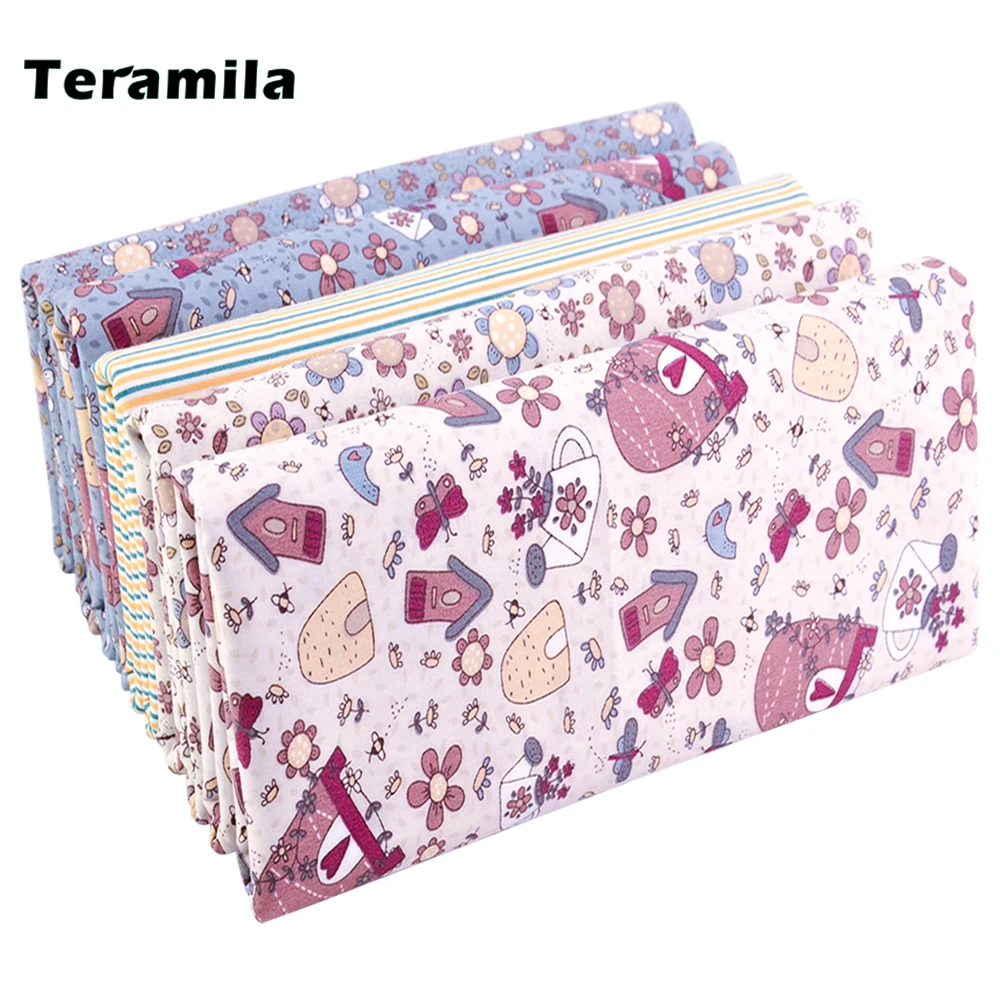 Teramila Dragonfly plaid animali tessuto in tessuto di cotone Twill stampato per cucire trapuntatura abbigliamento Patchwork cucito tessili per la