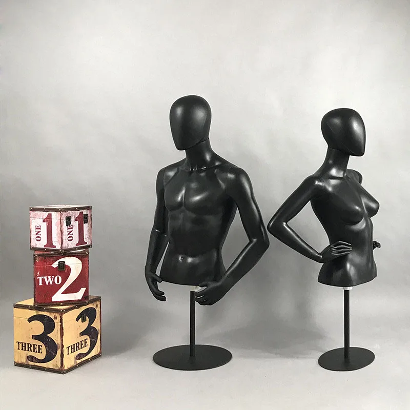 

Супер манекен для верхней части тела черного цвета с базой Прямая продажа с фабрики