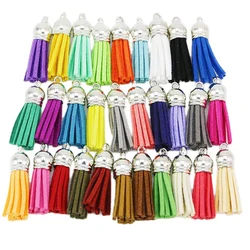 (20 pcs/lot) Tassel Vintage Leather Tassels Fringe for Purl Macrame DIY Jewelry Keychain Cellphone Straps Pendant