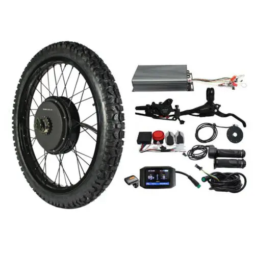 

EU DUTY FREE EBike Conversion Kits 48-72V 3000-5000W Bushless Motor front wheel and Rear Wheel21" 100A Reg Sine wave Controller