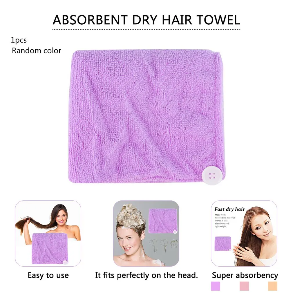 Pengering Rambut Setelah Mandi Serat Mikro Handuk Wanita Perempuan Perempuan Topi Rambut Cepat Kering Topi Turban Pembungkus Kepala Alat Mandi