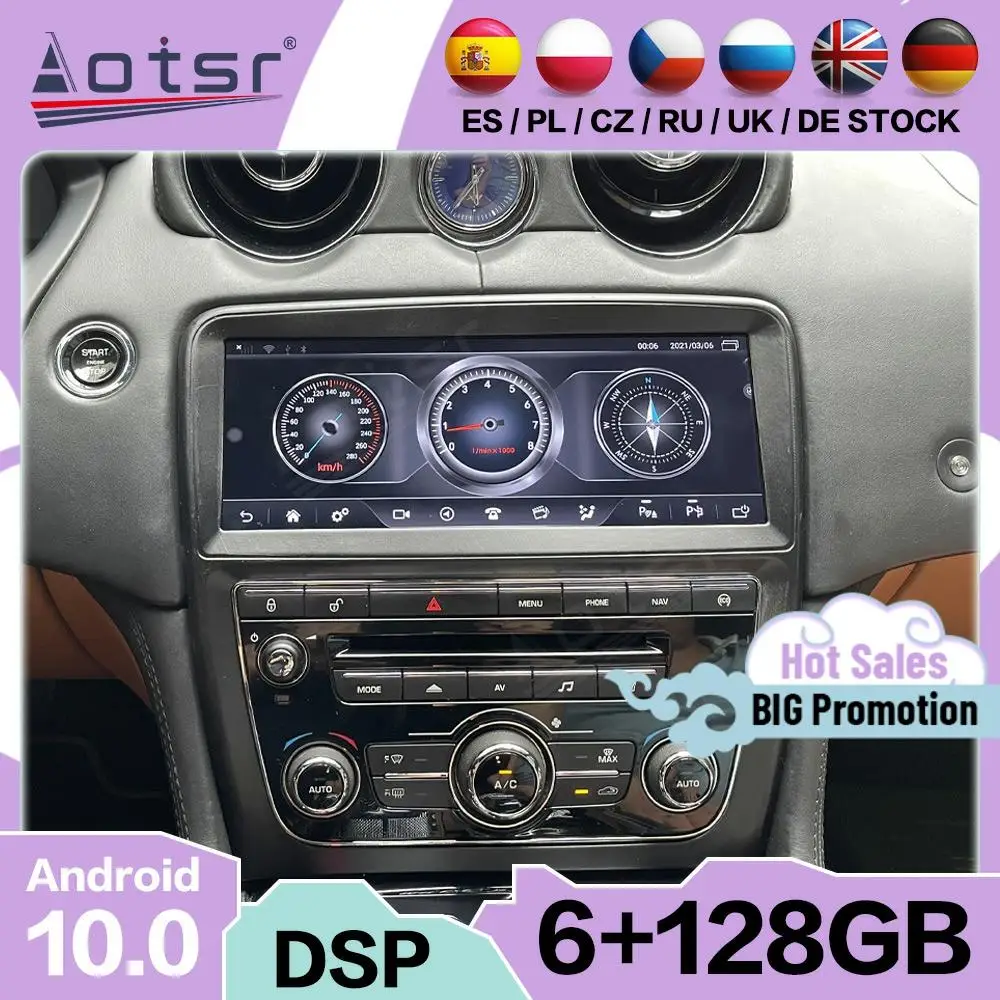

Автомагнитола Carplay, 128G, Android 10, для Jaguar XJ 2009, 2010, 2011, 2012, 2013, 2014, 2015, 2016, 2017, 2018, GPS-приемник, головное устройство