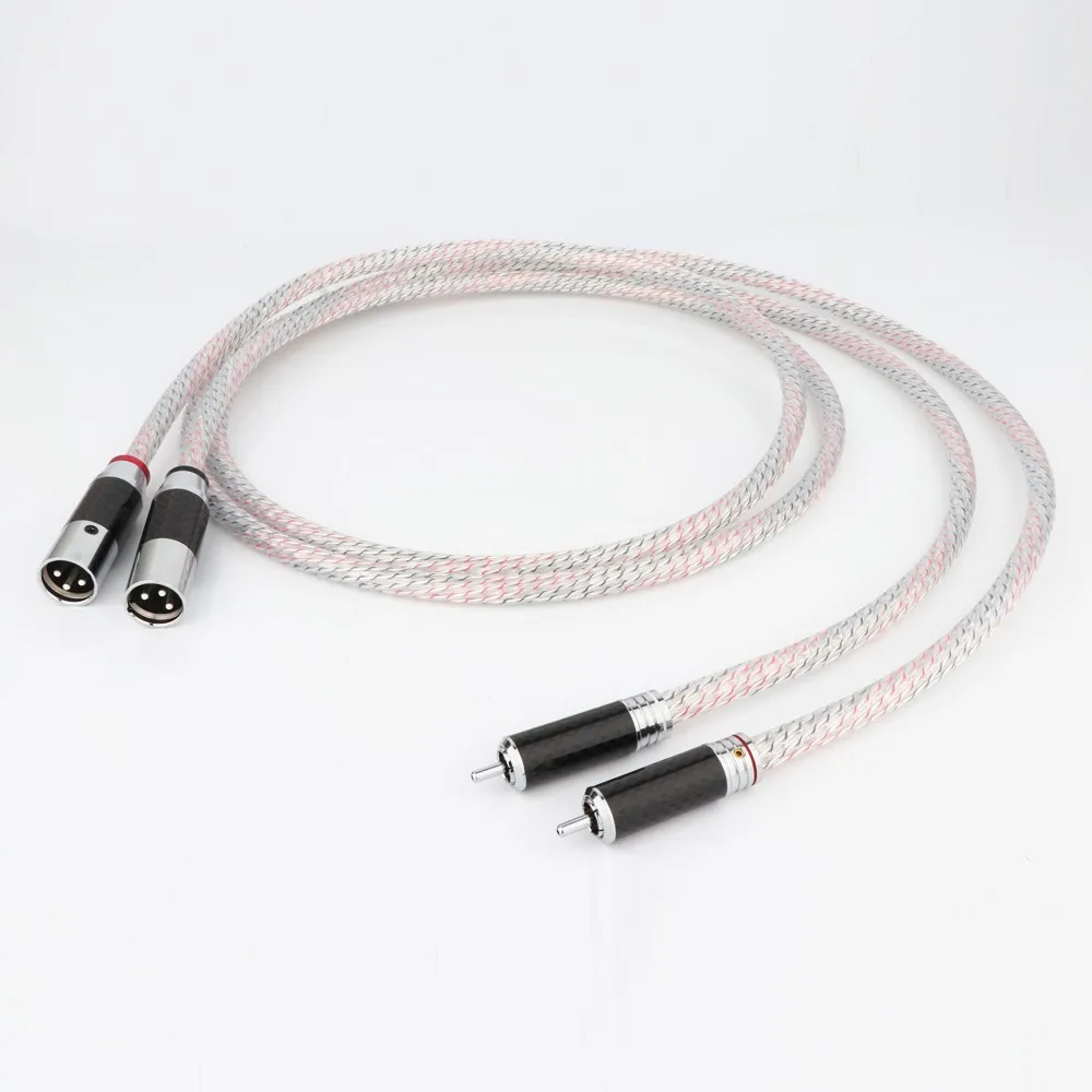 NORDOST Valhalla hifi RCA TO XLR Male Female Amplifier CD Audio interconnection Cable With Carbon Fiber Plug