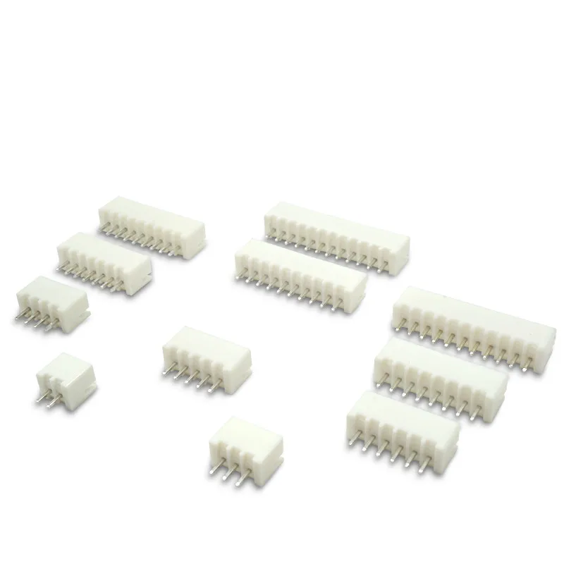 50PCS/lot JST  XH2.54 Straight/Curved Header Connector 2P/3/4/5/6/7/8/9/10/12Pin Right Angle Socket For PCB