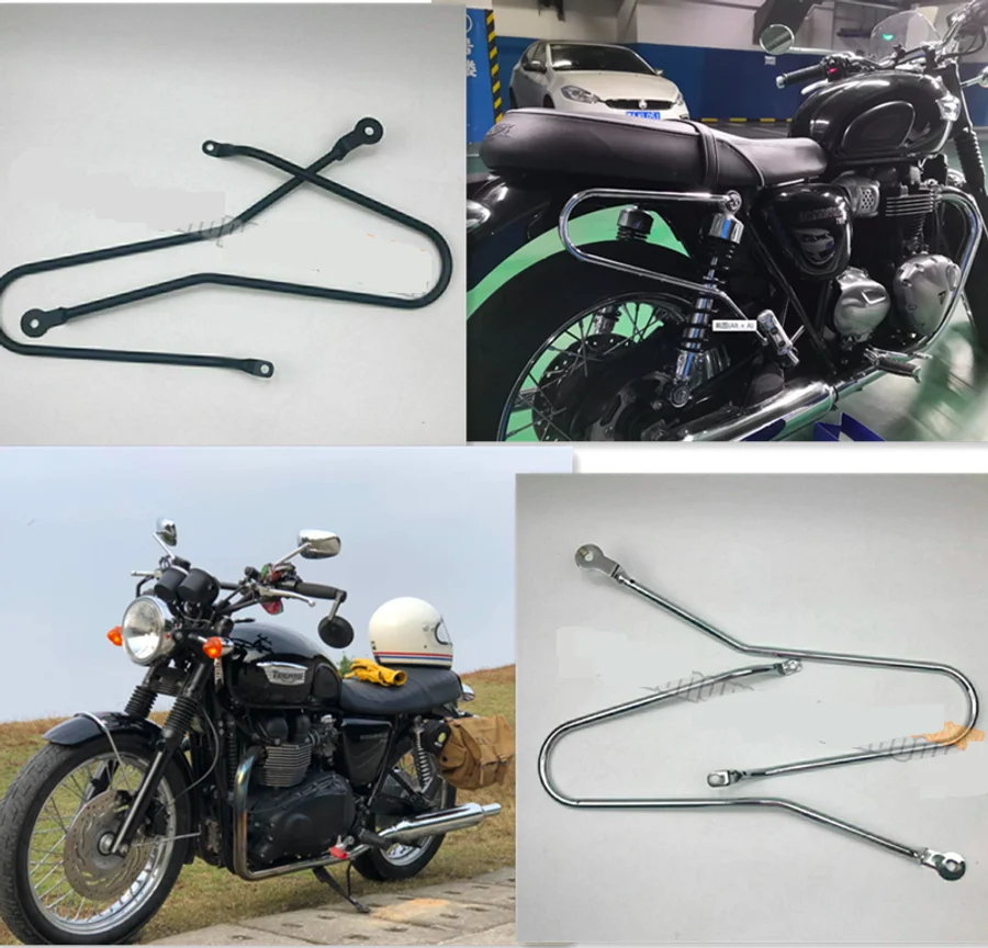 

Saddlebag Support Bars Pannier Rail for Triumph Bonneville T100 T120 Street Twin Cup 2016+