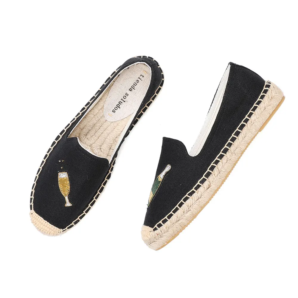 2021 Rushed Direct Selling Sapatos Espadrilles Flat Casual Shoes Rubber Ladies Woman Slip On Flats Outdoor Breathable Womens