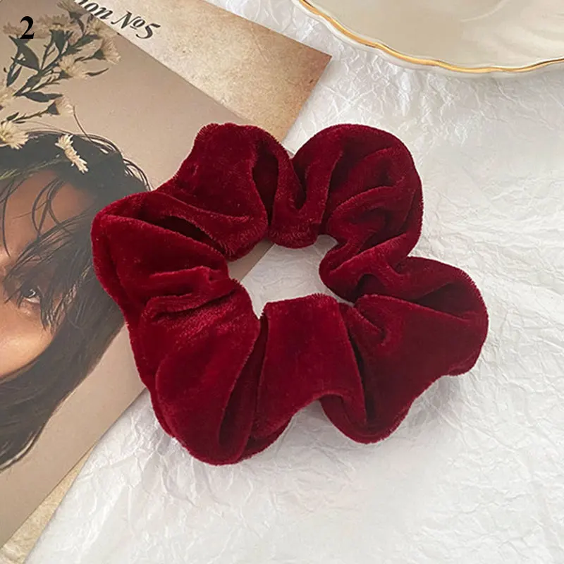 Korea Women Velvet Headband Hair Accessories for Girls Headdress Fashion Black Red Hair Bands Solid Color Bezel Wide Hair Hoop