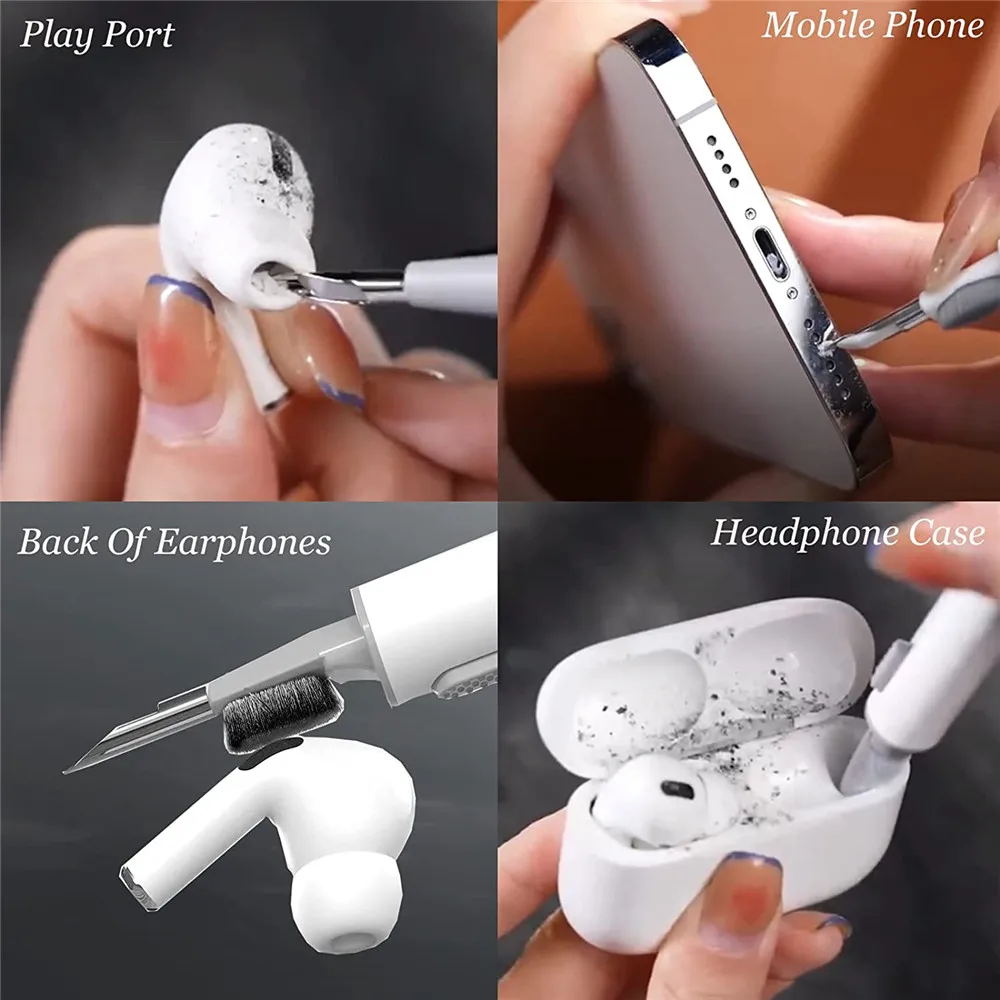 Bluetooth Oordopjes Cleaner Kit Voor Airpods Pro 1 2 Cleaning Pen Brush Bluetooth Oortelefoon Case Cleaning Tools Voor Xiaomi Huawei