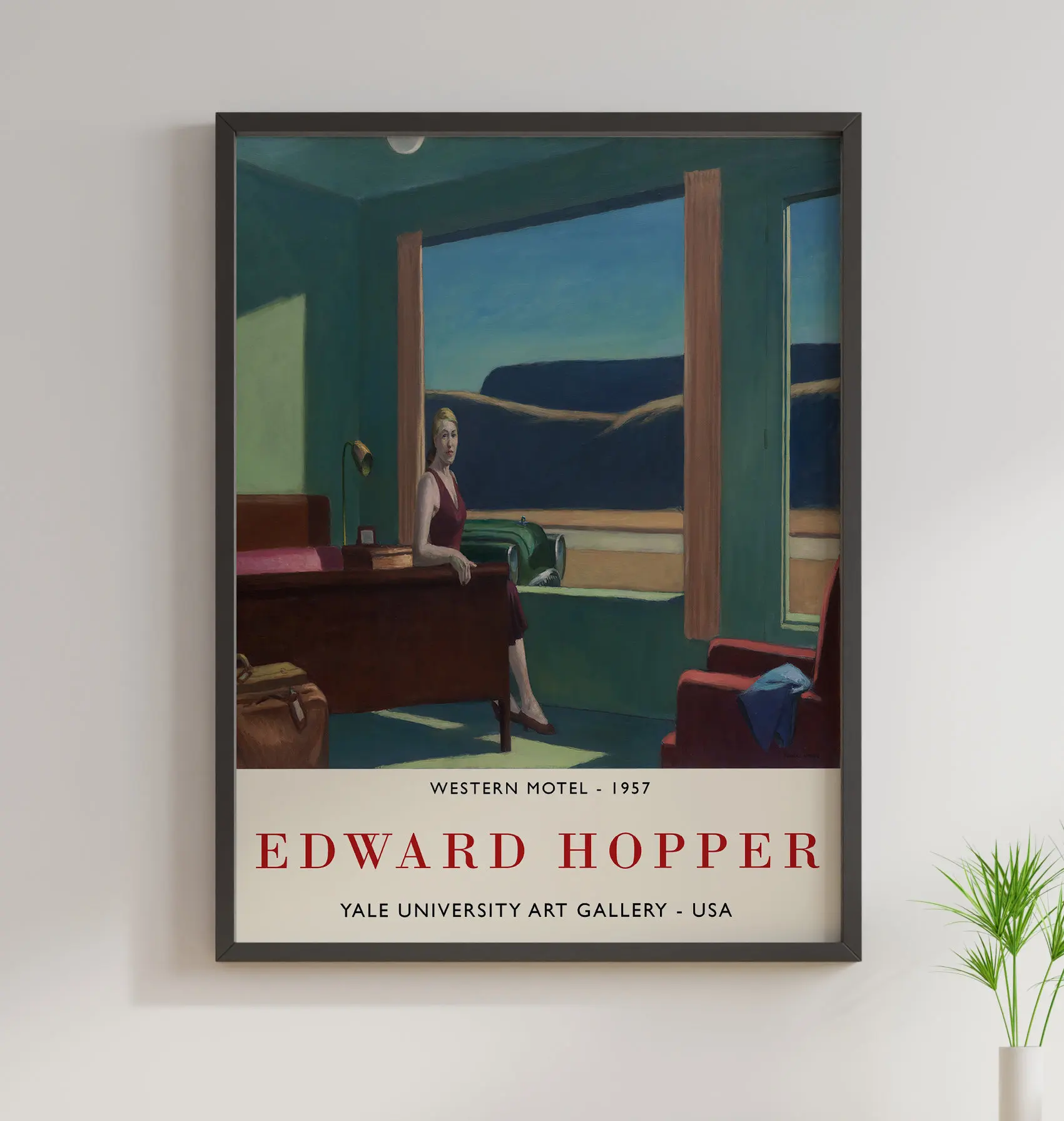 Edward Hopper Exhibition Poster - Gallery Quality Print - Western Motel - Wall Art Decor - Poster art