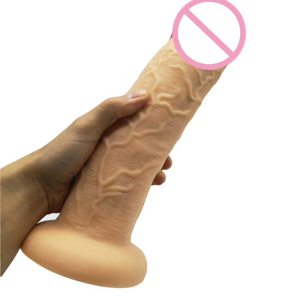 27.5*6 Cm Super Besar Dildo Tebal Raksasa Panjang Dildo Realistis Steker Butt Anal dengan Cangkir Hisap Lembut Penis seks Mainan untuk Wanita