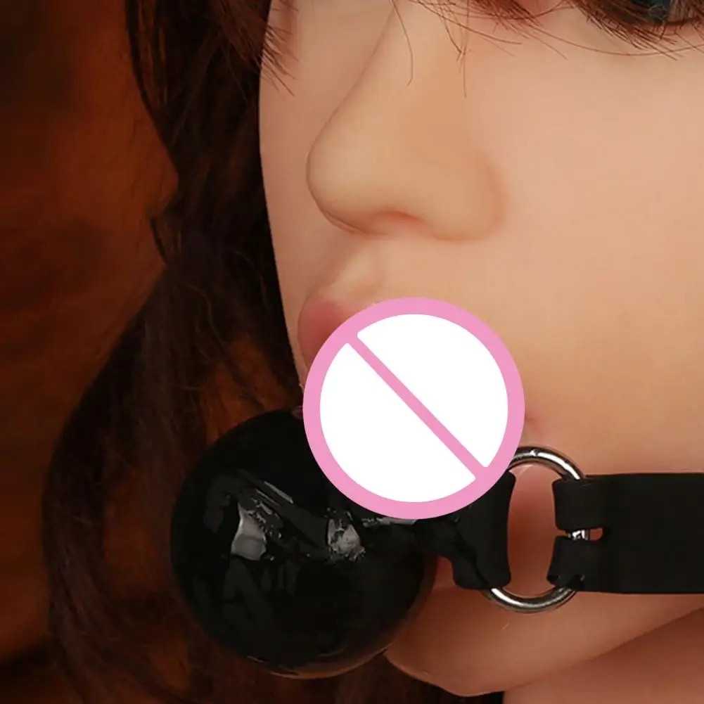 Gag Restraints Toy Adjustable Flirt Silicone Gag Mouth Ball Bondage Dildo for Bedroom