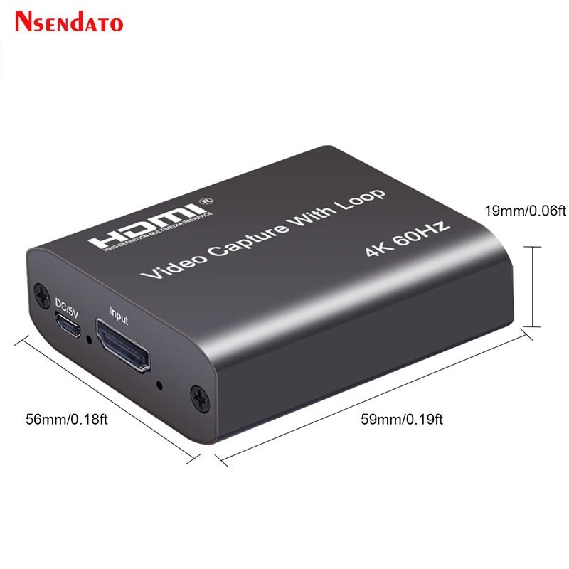 4K 60Hz USB HDMI فيديو بطاقة التقاط الصوت والفيديو التلفزيون حلقة 1080P 60Hz لعبة تسجيل لوحة لايف صندوق تدفق الصوت USB2.0 المنتزع للكاميرا PS3 PS4