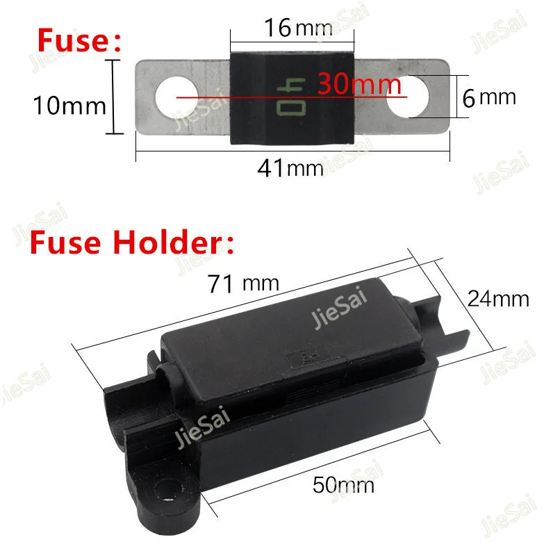 5 Pcs Screw Type Fuse Inserts Car Insurance Tablets High Current Fuses Fuse Holder 30A 40A 50A 100A 125A 150A 175A 200A