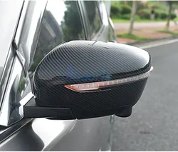 Side Door Mirror Cover For Nissan Juke 2014-2018 Carbon Fiber Color Rear View Overlay Car Styling Accessories