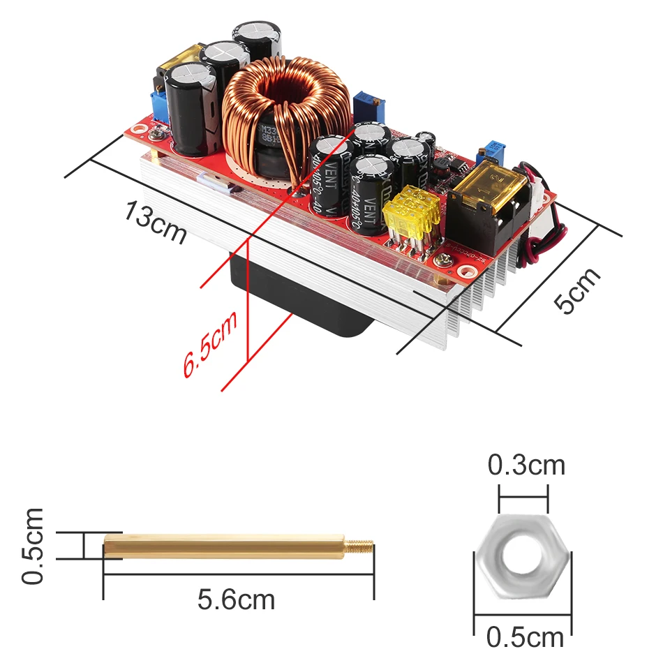 1500W 30A DC-DC Boost Converter 10-60V do 12-90V zwiększona moc moduł zasilający prądu stałego konwerter napięcia konwerter zasilania