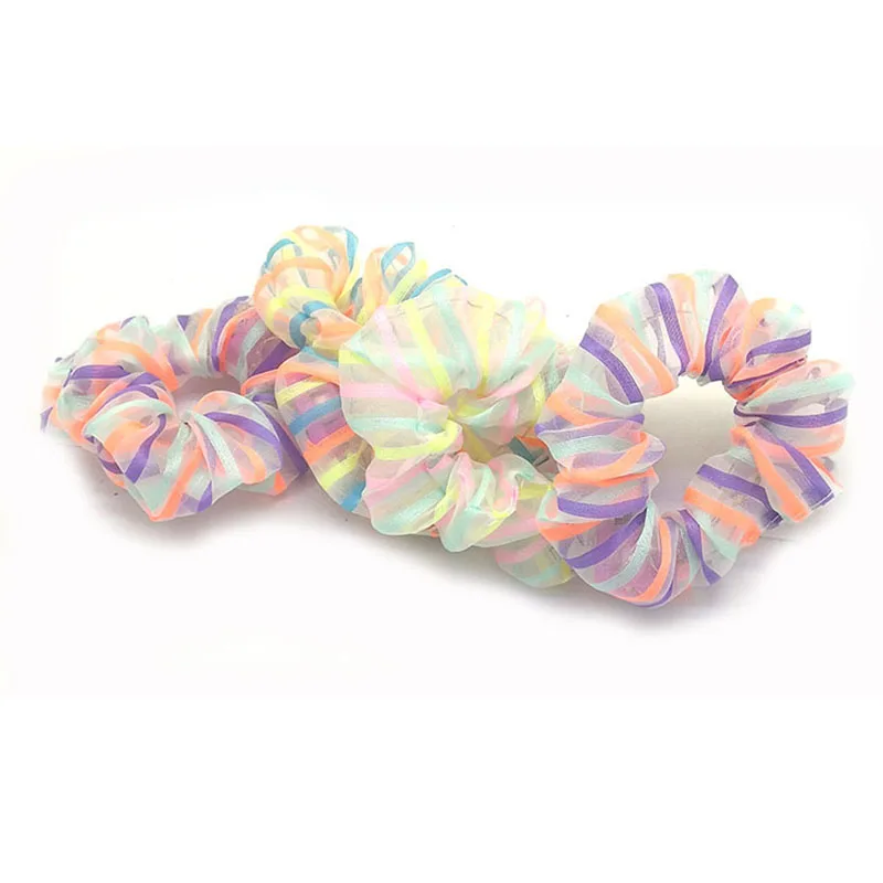 Light Up Hair Scrunchies, Led Scrunchy Hair Bands, Girls Hair Tie Mesh Scrunchie Ponytail, Glow in the Dark Hair Accessories