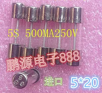 

Fuse tube 5X20mm 0.5A 500MA glass tube fuse 5*20 5S500MA250V slow break 50PCS -1lot