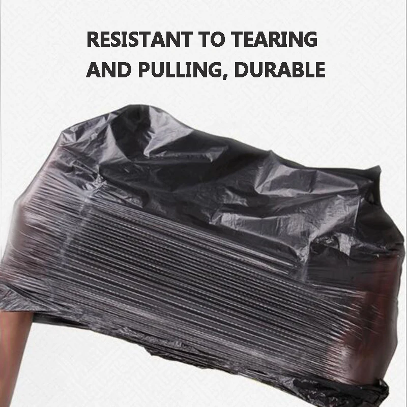 Portable black thickened large 50 garbage bags wholesale small color household hotel vest type plastic classification