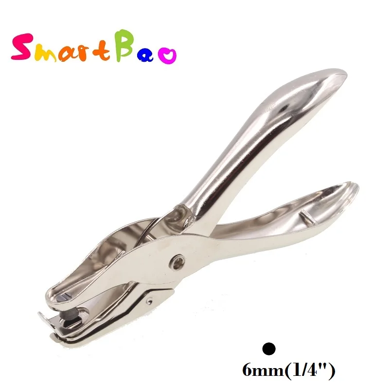 6mm Circle Single Hole Punch Simple Handheld Paper Punch 1/4 Inch Metal Hand Punch Tool; One Time Can Make 8 Pages Paper