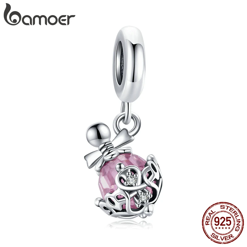 bamoer 925 Sterling Silver Charm for Original DIY Bracelet & Bangle Vintage Perfume Bottle Charms Jewelry Bracelet SCC1734