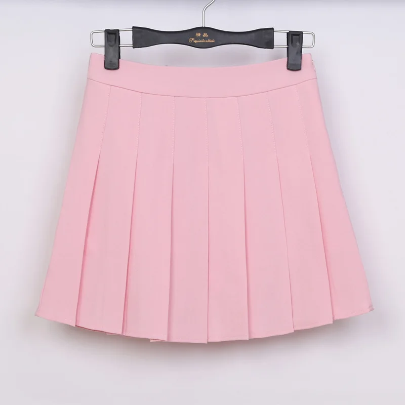 2024 New Spring high waist ball pleated skirts Harajuku Denim Skirts solid a-line sailor skirt Japanese school uniform