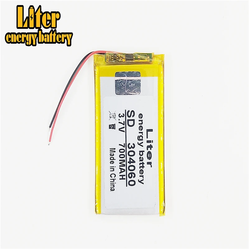 

Rechargeable 3.7V 700mAh 304060 Liter energy Lithium Polymer li ion Battery cells For MP5 GPS mobile bluetooth