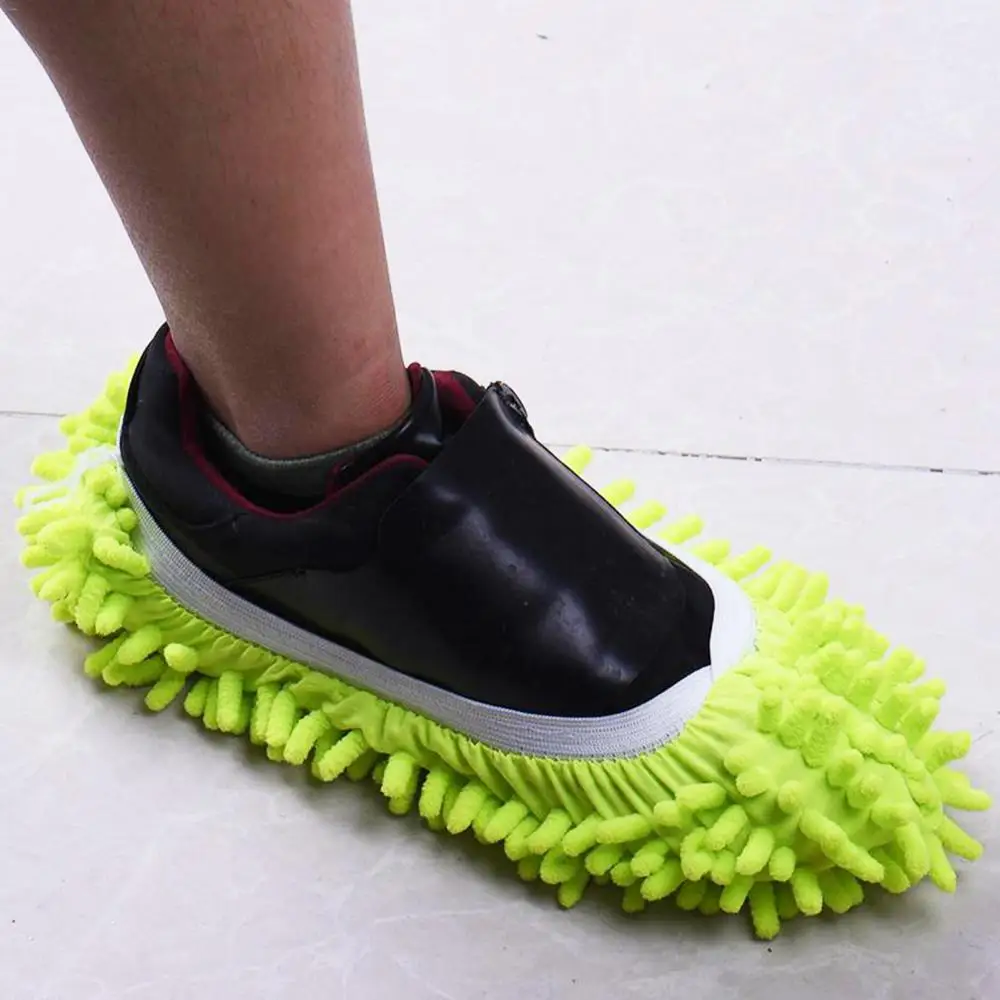 2Pcs Floor Cleaning Shoes Covers Slippers Foot Socks Mop Caps Multi-Function Lazy Microfiber Duster Cloth Household Cleaner Tool