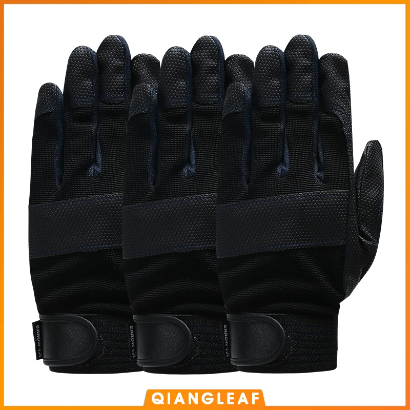 QIANGLEAF 3PCS Brand Men\'s Garden Work Gloves Safety Protective Gloves Fashion Sport High Quality Drive Gloves 3052