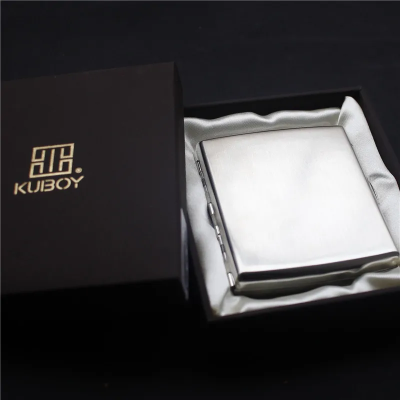 KC2-01 Japanese Style Super Pocket Male Metal 20 Cigarette Case Stainless Steel Portable Cigarette Boxes