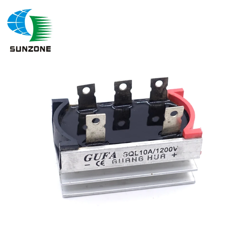 Rectificador generador de 10 amperios SQL10A 1200V, Kit de diodo rectificador de puente para generador 10A, rectificador de diodo de potencia con Pin de hierro