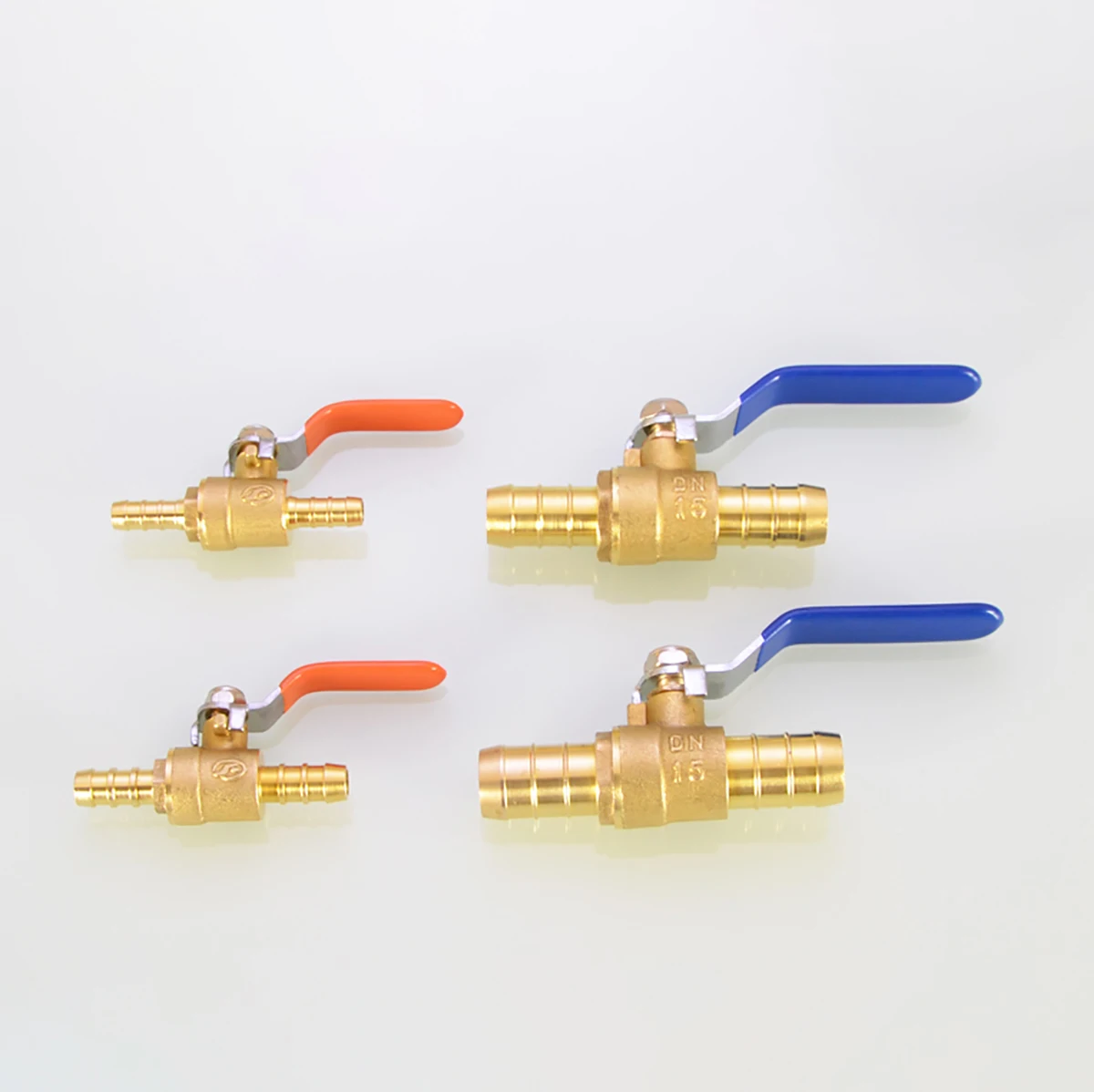 1pcs Brass 8mm - 19mm Hose Barb Inline Shutoff Ball Valve Pipe Fittings Connector Water Oil Air Gas Fuel  Small Valve