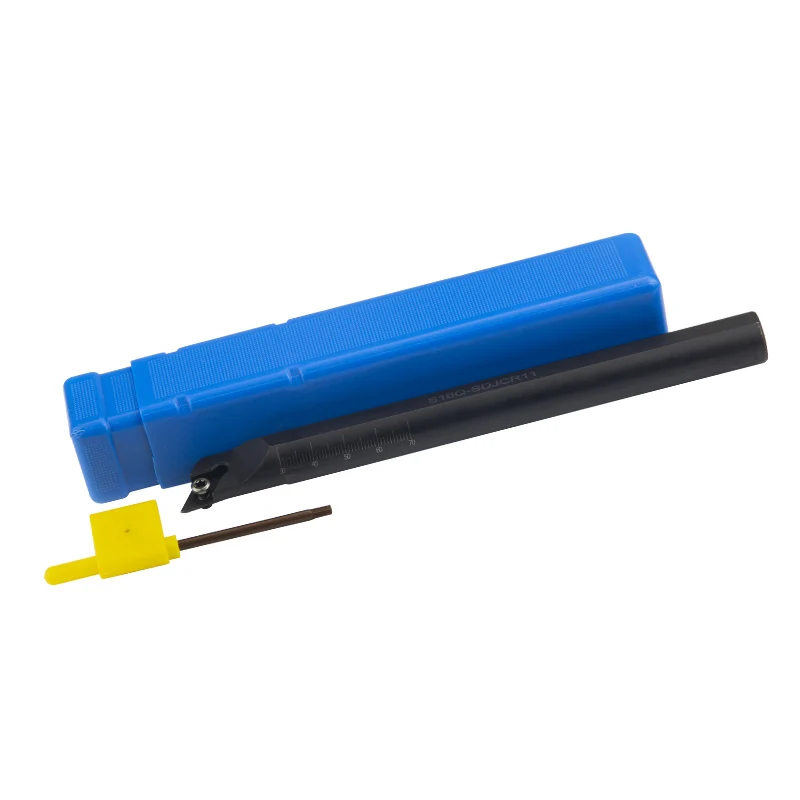 Porte-outil de tournage interne, 1 pièce, S12M-SDJCR07 S16Q-SDJCR11 S32T-SDJCR11, Inserts en carbure DCMT07/11, ensemble d'outils de coupe pour barre de tour usinage metal outil de coupe