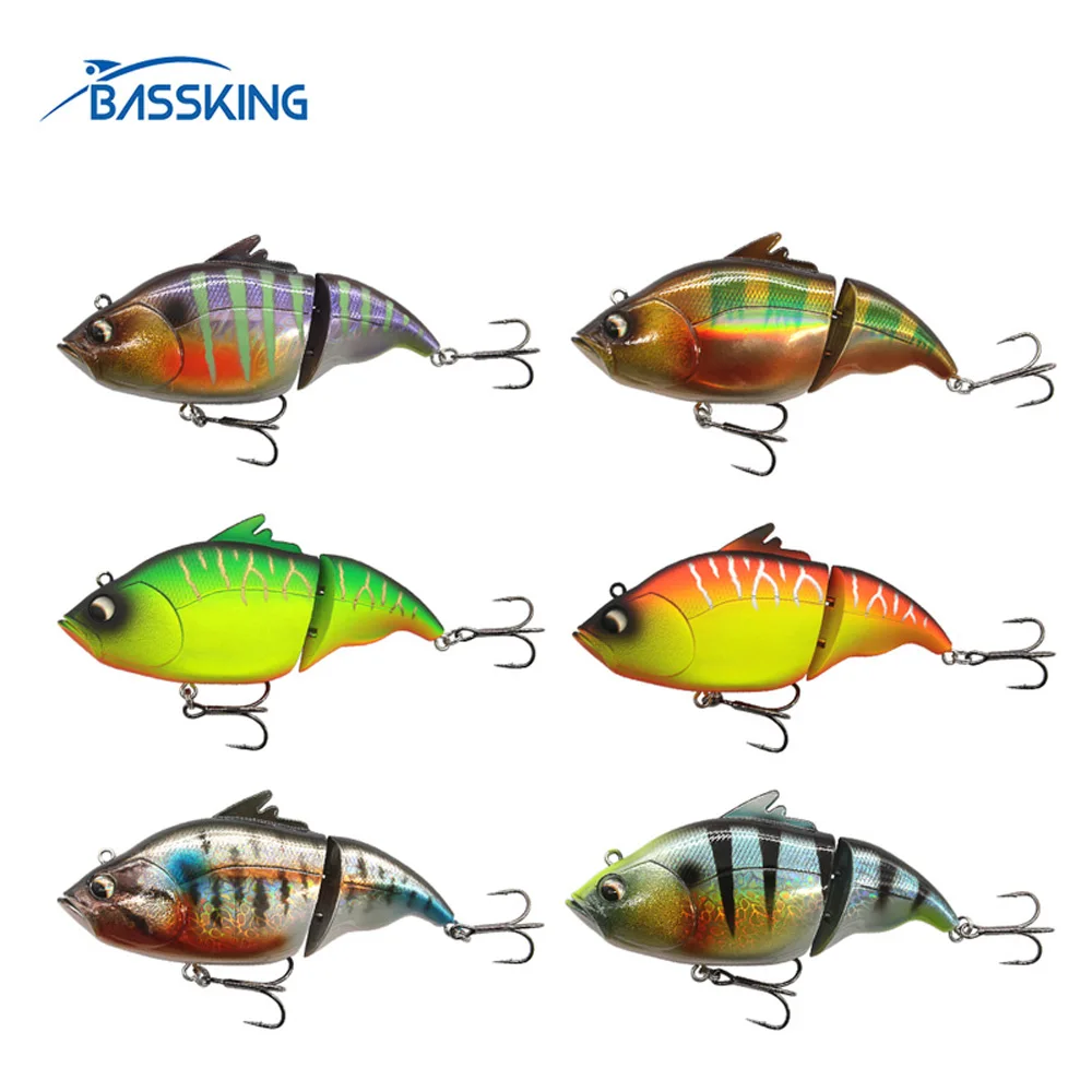 BASSKING 2Secs, 120mm, 43.5g Sinking VIB Jionted Fishing Lure, Pesca Artificial Bait, Saltwater Fishing Wobbler, Pencil Bait