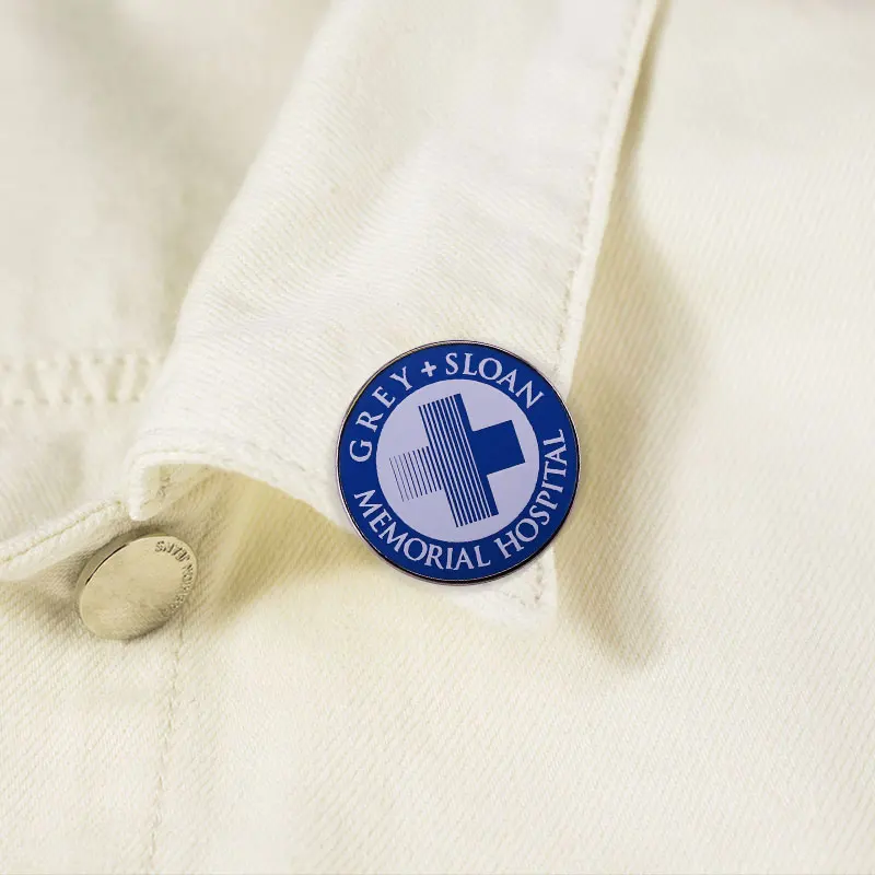 Greys Anatomy Grey + Sloan Memorial Hospital enamel pin button badge