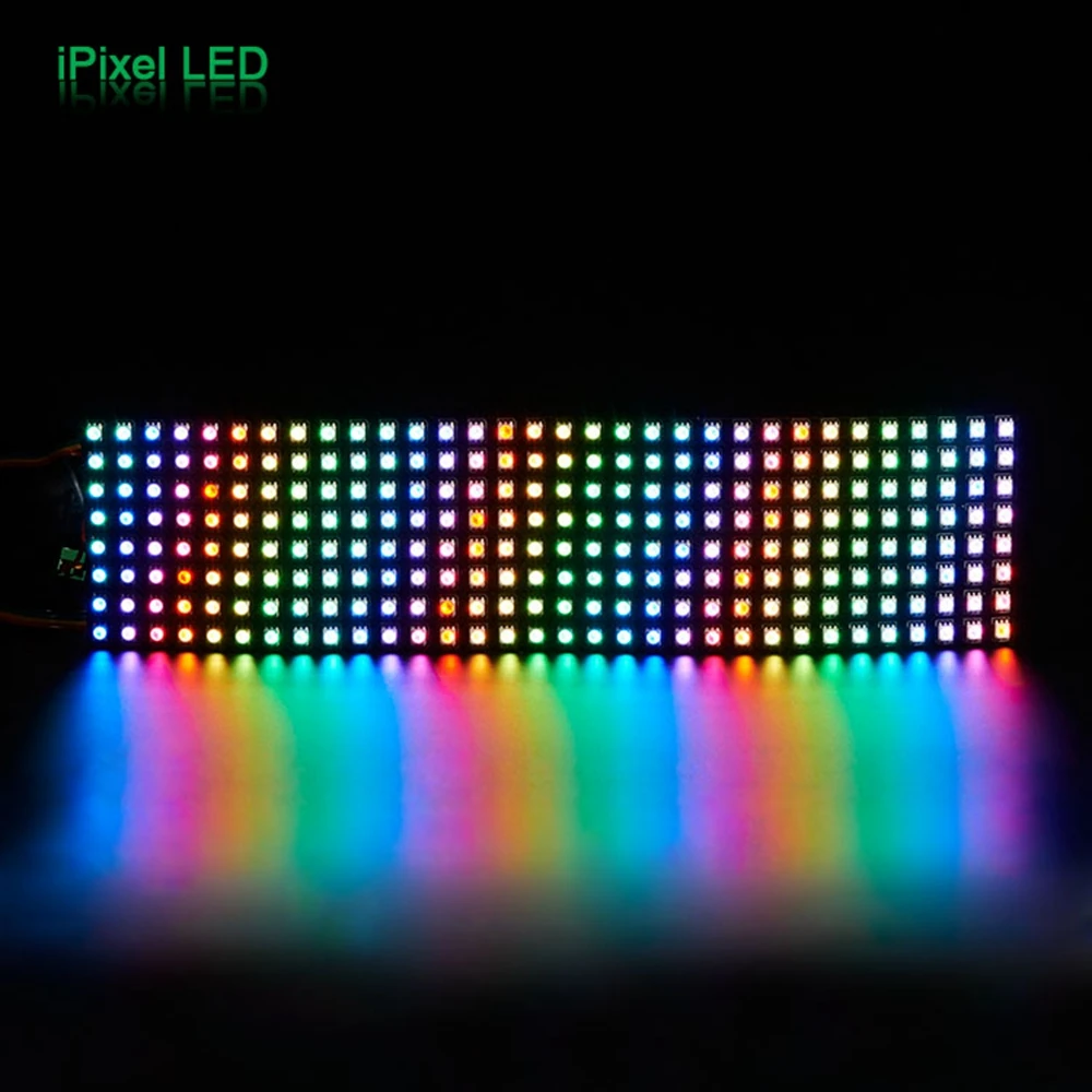 pixeis multi matriz de cor sk9822 conduziu a iluminacao flexivel do painel de digitas dc5v 256 01