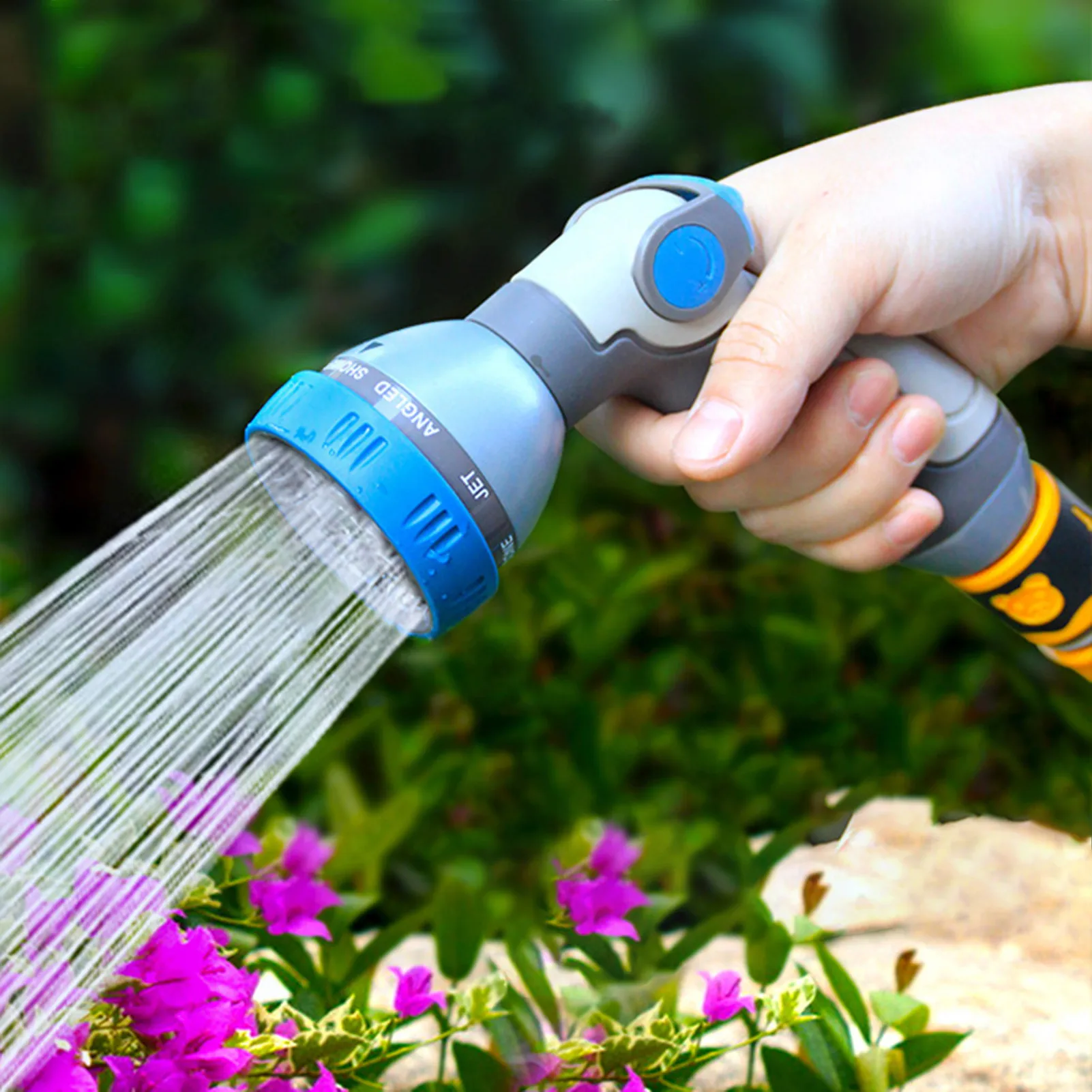 Garden Nozzle Hose Spray Nozzles 8 Patterns Water Nozzle WaterHigh Pressure WaterSprinkler Car Washing Tool