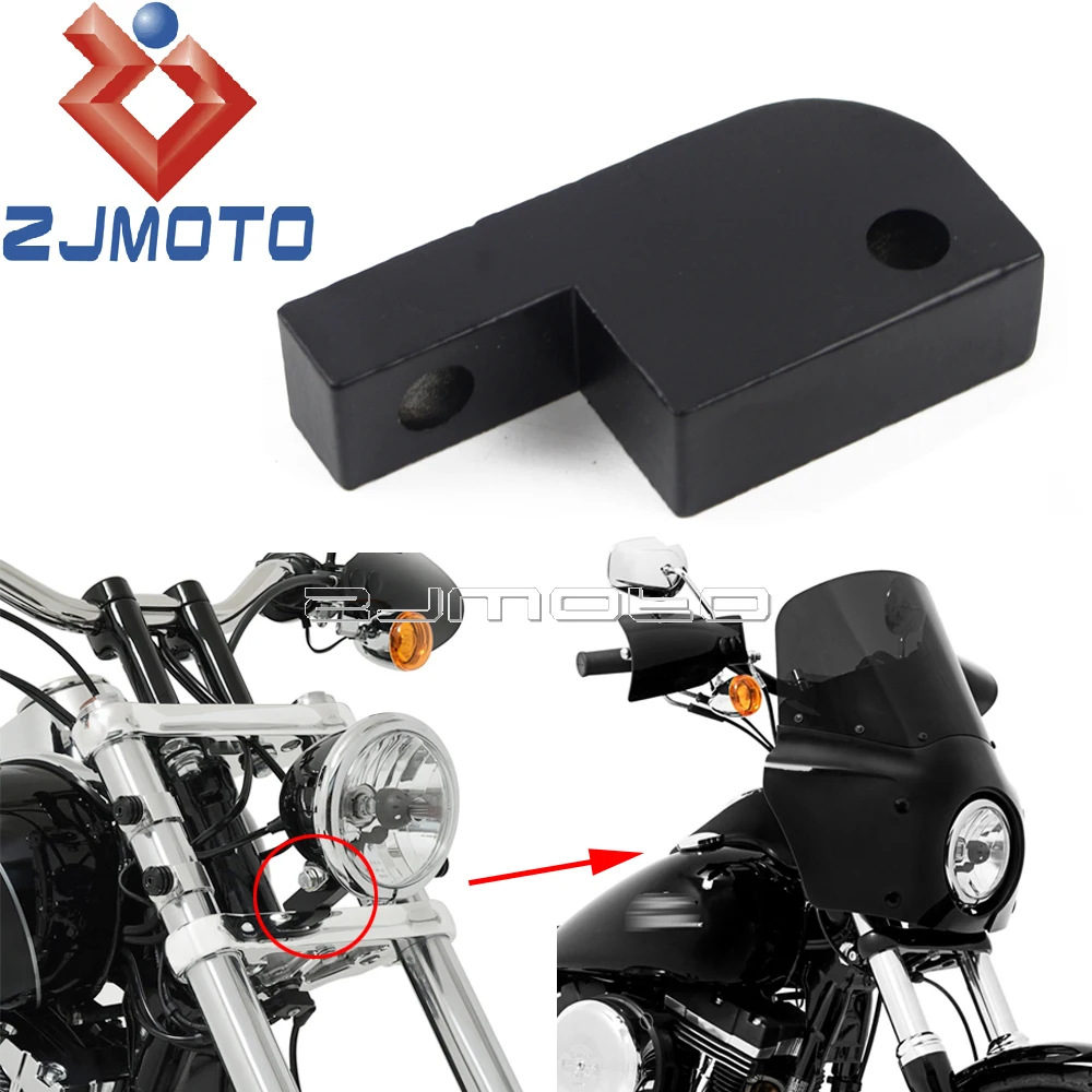 

Motorcycle Aluminum Headlight Extension Block For Harley Dyna FXDL FXDF FXDB FXDWG 39-49mm Fork Headlamp Relocation Bracket