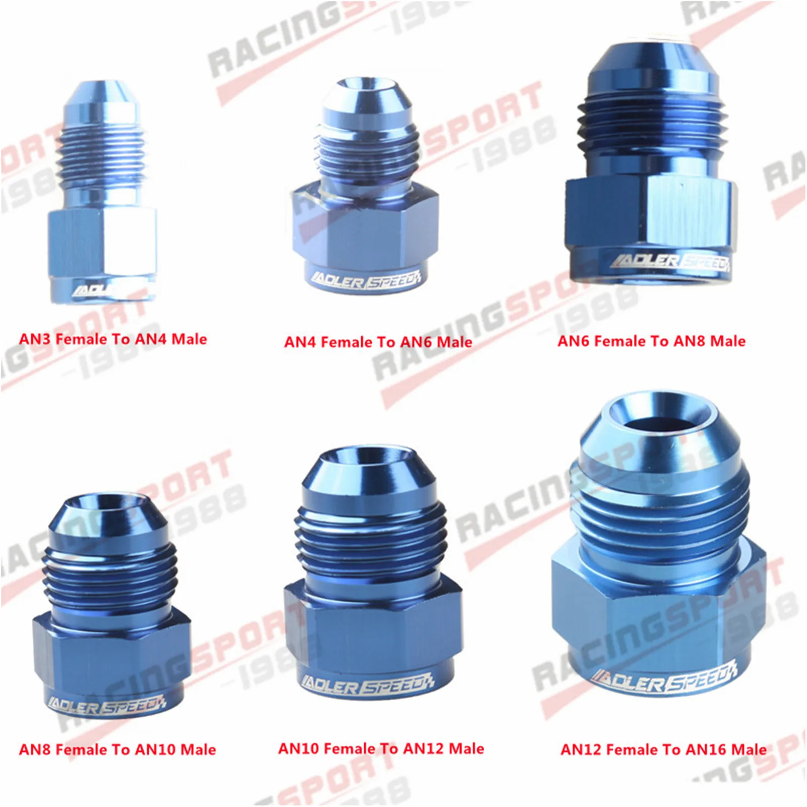 AN3/4/6/8/10/12/16 Female To AN3/4/6/8/10/12/16 Male Expander Fuel Fitting Adapter